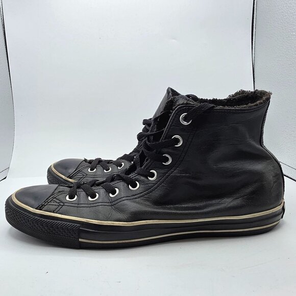 Converse All Star Leather Hi Top Mens Size 11 Black Casual Sneakers Athletic - Picture 15 of 15